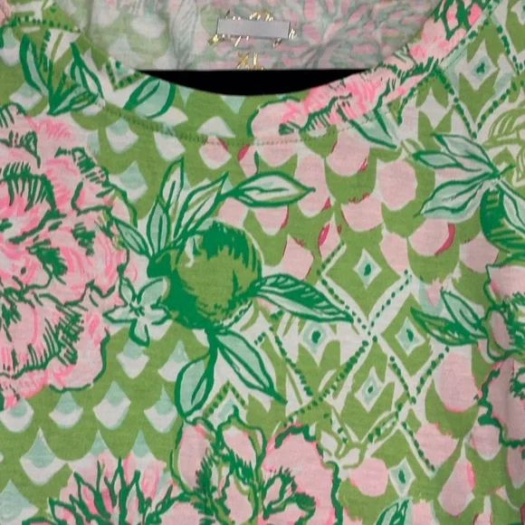 NWOT Lilly Pulitzer Green Fauna Green Feeling Good XL - Picture 3 of 4